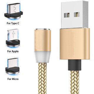 Magnetic 3 in 1 Charging Cable Quick Connect Magnetic Charging Cable Micro USB.