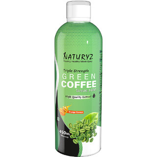                       NATURYZ Triple Strength Green Coffee Beans liquid for weight loss for Men  Women (450 ml)                                              