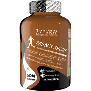                       NATURYZ Men's Sport Multivitamin With 55 Vital Nutrients  8 Performance Blends (60 Tablets)                                              