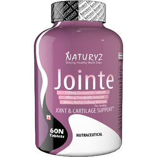                       NATURYZ Jointe With 1500Mg Glucosamine, 400Mg Chondroitin  400Mg Msm for Joint Support (1500 mg)                                              