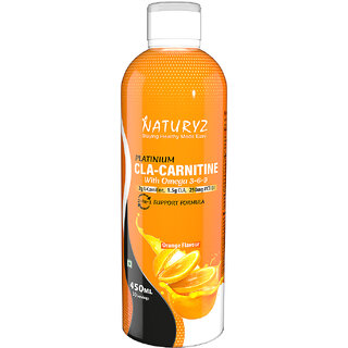                      NATURYZ Platinum CLA Carnitine With MCT Oil  Omega 3-6-9 for Lean Muscles (450 ml)                                              