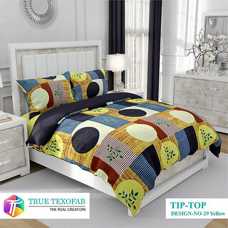                       BLACK BEE  Multi colour circle print   double bedsheet with 2 Pillow Covers (208 X 213 cm)(BS30-06)                                              