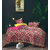 BLACK BEE  Pink flowers  print on Pinkbase double bedsheet with 2 Pillow Covers (208 X 213 cm)(BS8-02)