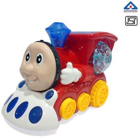 THRIFTKART Bump and Go Musical Engine Toy Train with 4D Light and Sound for Kids
