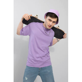                       Code Yellow Purple Oversized T-shirt for Men                                              