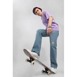 Modern Men Code Yellow Purple Oversized T-shirt for Men 2025 at ShopCircuit | ONDC