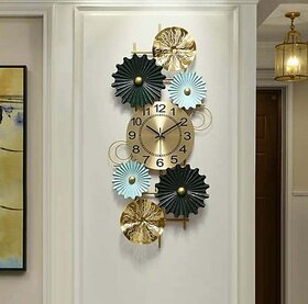 Amhomedecor Analog 97 cm X 47 cm Wall Clock (Multicolor, Without Glass, Standard)