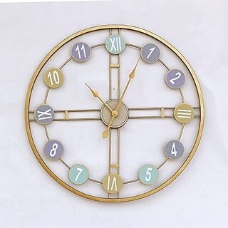                       Amhomedecor Analog 81.3 cm X 20 cm Wall Clock (Multicolor, With Glass, Standard)                                              