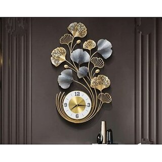                       Amhomedecor Analog 81.3 cm X 20 cm Wall Clock (Multicolor, With Glass, Standard)                                              