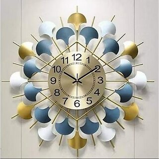                       Amhomedecor Analog 81.3 cm X 20 cm Wall Clock (Multicolor, With Glass, Standard)                                              