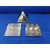 VSP VASTU SAMADHAN - 206 - BRASS PYRAMID SET ( ONE X NINE X EIGHTY ONE )  THREE LAYER - ( 3 Inch ) ( 750 Gram )