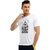 Akaas Men's White Printed Round Neck T-Shirt