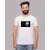 Kryptar Men's White Printed Round Neck T-Shirt