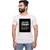 Kryptar Men's White Printed Round Neck T-Shirt