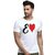 Kryptar Men's White Solid Round Neck T-Shirt