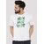 Kryptar Men's White Printed Round Neck T-Shirt