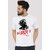 Kryptar Men's White Printed Round Neck T-Shirt