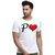 Kryptar Men's White Graphic Print Round Neck T-Shirt
