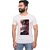 Kryptar Men's White Printed Round Neck T-Shirt