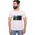 Kryptar Men's White Printed Round Neck T-Shirt