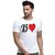 Kryptar Men's White Graphic Print Round Neck T-Shirt