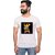Kryptar Men's White Printed Round Neck T-Shirt