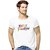 Kryptar Couple White Graphic Print Round Neck T-Shirt Pack of 2