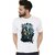 Kryptar Men's White Graphic Print Round Neck T-Shirt