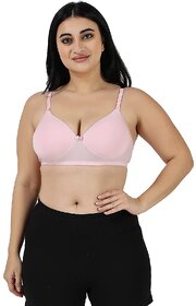 Pink full coverage lightly padded bra for women