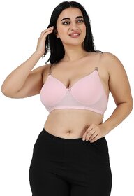 Women Pink  Light padded full coverage bra