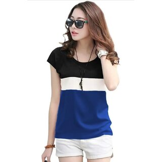                       Marvent Women Multicolor Round Neck T-Shirt                                              