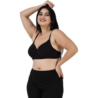 Sophisticated Women Black full coverage lightly padded bra for women 2025 at ShopCircuit | ONDC