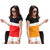 MARVENT Womens Red, Mustard Round Neck T-Shirt (Pack of 2)