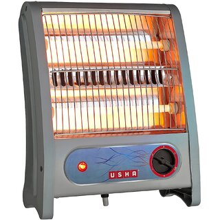 (Refurbished) USHA Quartz Room Heater with Overheating Protection (3002, Ivory, 800 Watts)
