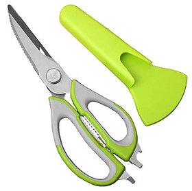 UnV Multifunctional Stainless Steel Kitchen Scissors with Magnetic Holder