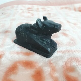                       KRAFT CLOUDS Marble Stone Shiva's Nandi Moorti Murti Statue Figurine Idol Sculpture  Puja Pooja Home Temple Mandir Off                                              