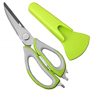                       UnV Multifunctional Stainless Steel Kitchen Scissors with Magnetic Holder                                              