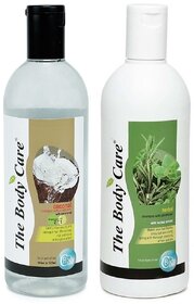 The Body Care Coconut Shampoo and Herbal Shampoo, 400ml, Combo