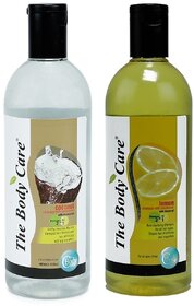 The Body Care Coconut Shampoo and Lemon Shampoo, 400ml, Combo