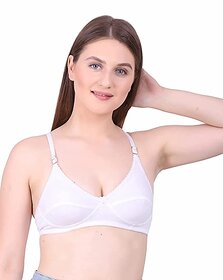 White  Women T-Shirt Non Padded Half Coverage Bra