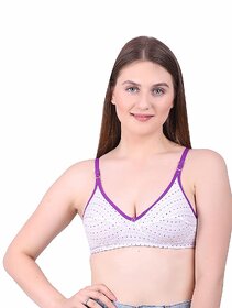 Women Full Coverage Non Padded Fire Free Daily Use  Bra (Purple)