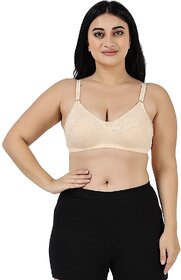 Women Full Coverage Non Padded Bra(Skin)