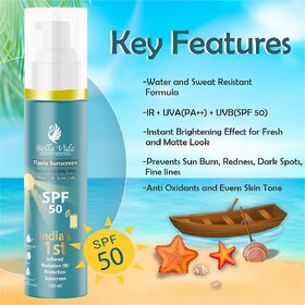 Bella Vida Flavia Sunscreen Lotion Indias first sunscreen lotion, protection from Infrared Radiation (IR). With SPF 50