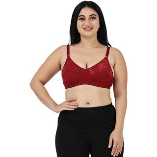                       Women Full Coverage Non Padded Bra(Maroon)                                              