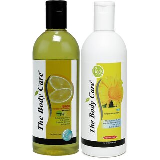The Body Care Lemon Shampoo and Egg Shampoo, 400ml, Combo