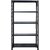 Spacious 5 Shelf Multipurpose Slotted Angle Rack , 153386 (Grey) Luggage Rack Pack of 2 Luggage Rack