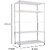 Spacious Slotted Angle Rack CRC Sheet 5 Shelves Multipurpose High Grade Powder Coating Storage Racks - Color: White | Dimensions: (Size_15X36X78,  5Self) Luggage Rack Luggage Rack Luggage Rack Luggage Rack