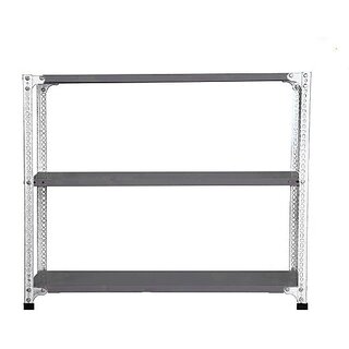 Buy Spacious Slotted Angle CRC Sheet 3 Shelves Multipurpose High Grade ...