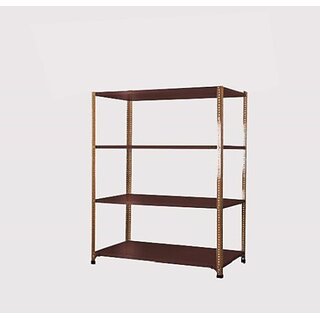                       Spacious Heavy-duty power Coating Rack size12X24X48 4 shv...Darkchocolate color Luggage Rack                                              