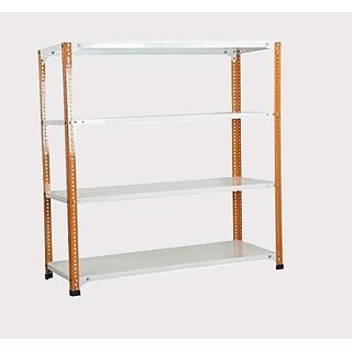                       Spacious Heavy Duty slotted Angle rack (Powder Coating) with Extra Fine Finishing (light Orange Cream colour)LUGGAGE RACK Dimension: 12X24X59 4 Shv (Color Orange angle ivoy shv ) Luggage Rack Luggage Rack                                              